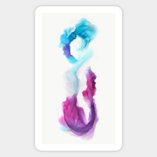 Creative abstract artwork made with translucent ink colors. Alcohol ink. Style incorporates the swirls of marble or the ripples of agate.  Abstract painting, can be used as a trendy background. Sticker